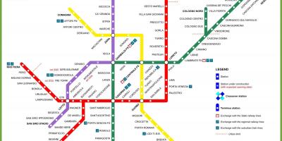 Milano hartă de metrou