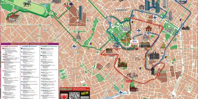 Milan hop on hop off bus tour hartă