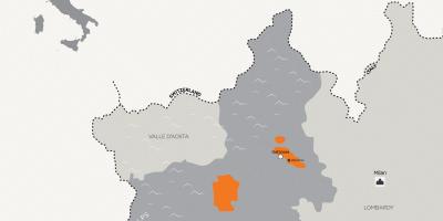 Harta milano și orașele din jur