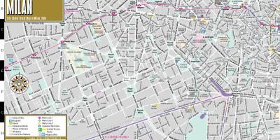 Harta strada din centrul orașului milano