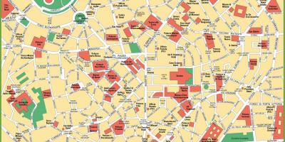 Harta orașului milano, italia
