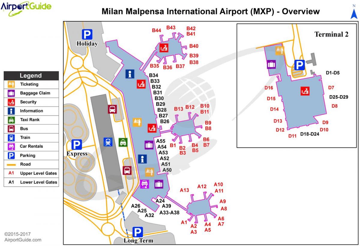 aeroportul internațional milano-malpensa hartă