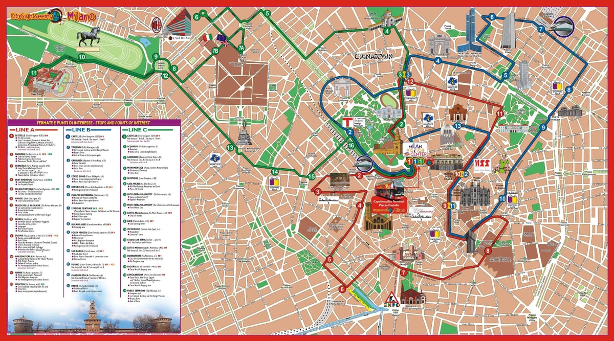 harta de casa milano