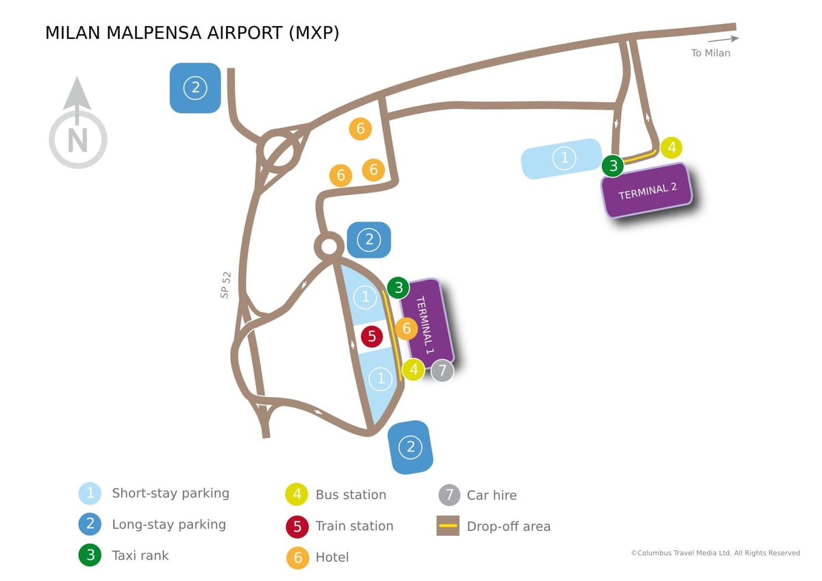 milan malpensa terminal 1 arată hartă