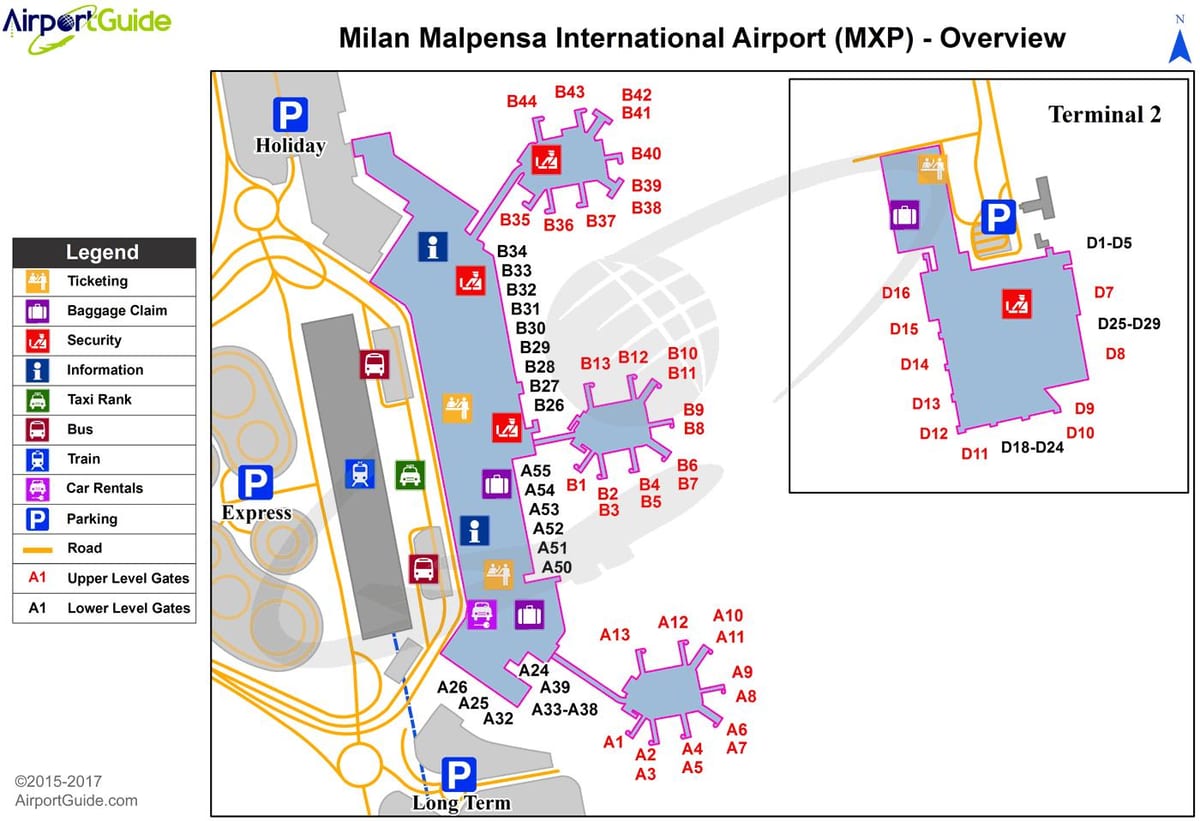 harta malpensa terminal 1
