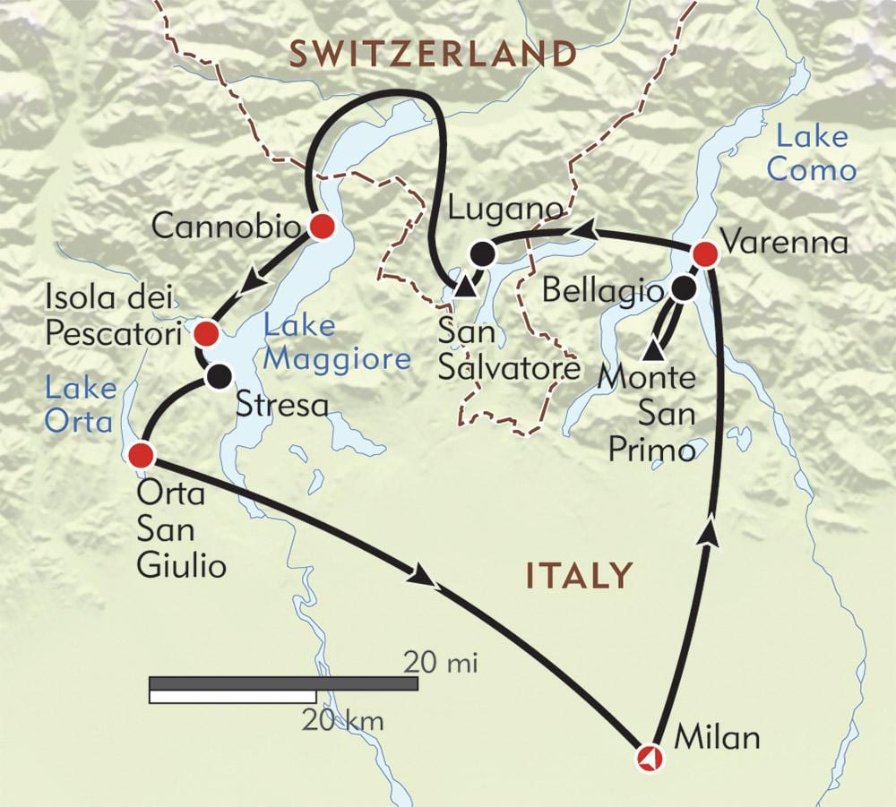 harta milano lacuri