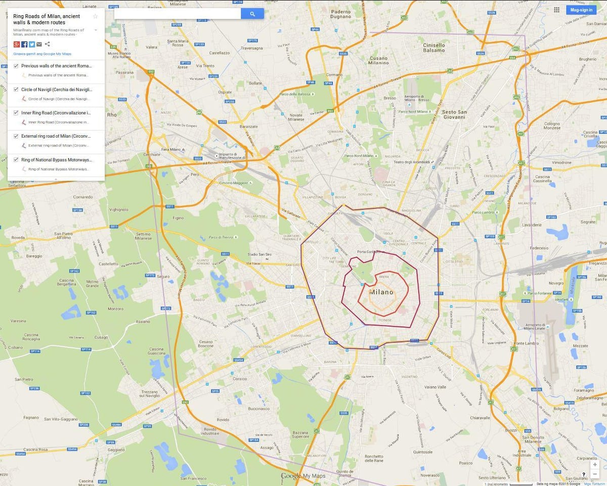 harta milano zone
