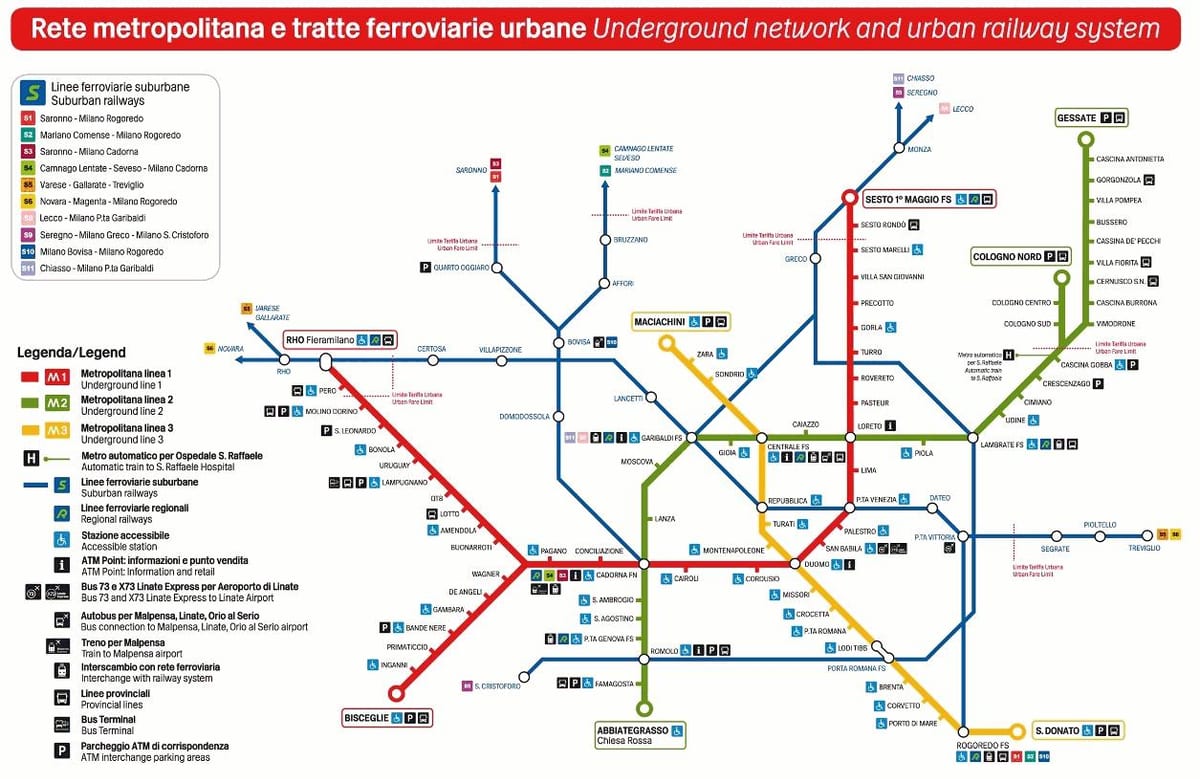 milano hartă de transport