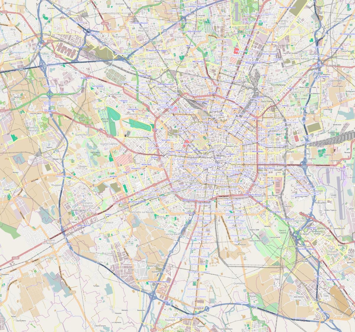 harta milano rogoredo gara