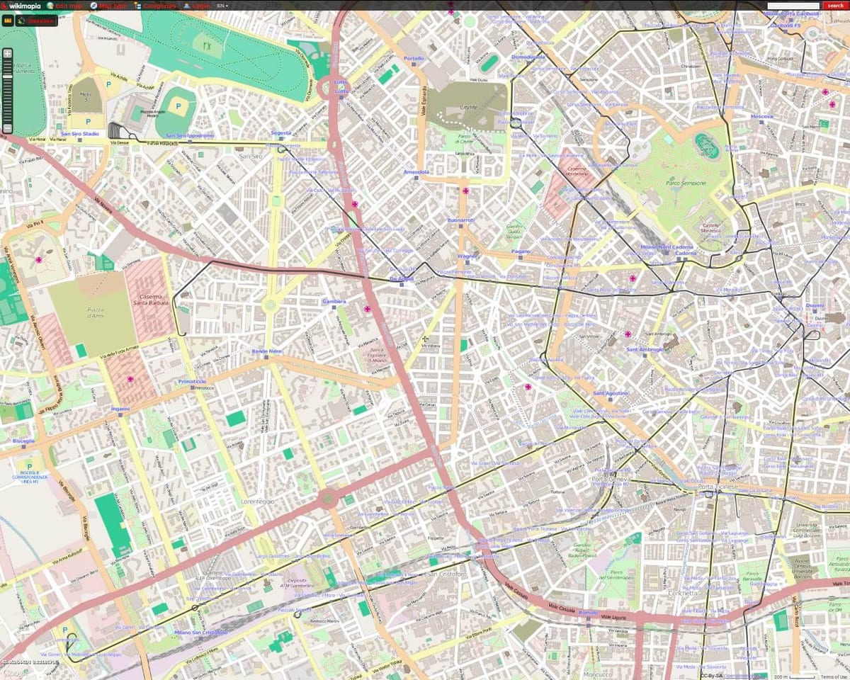 san siro din milano hartă