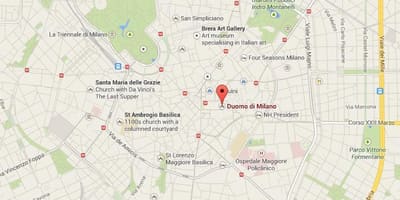 Harta de catedrala din milano 