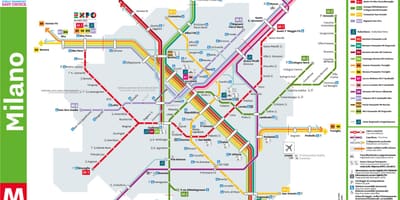Milano autobuz hartă