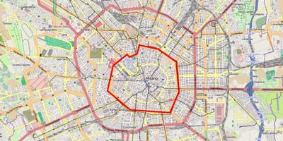 Milan zona c arată hartă