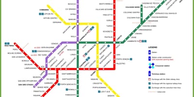 Metrou milano hartă