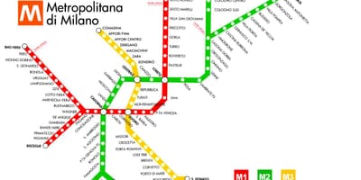 Hartă de metrou milano