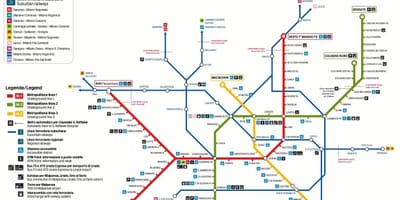 Milano hartă de transport