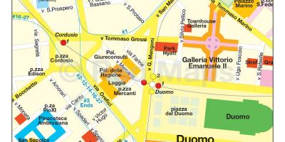 Milan cartierul comercial hartă
